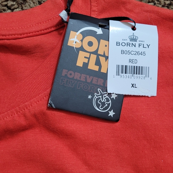 Born Fly Logo T-shirt Men's Size XL - Picture 3 of 4